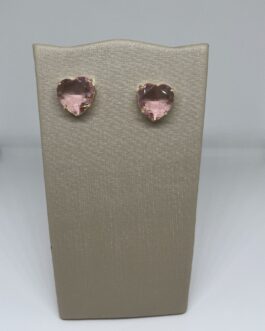 Brinco Pedra Coração Colorido